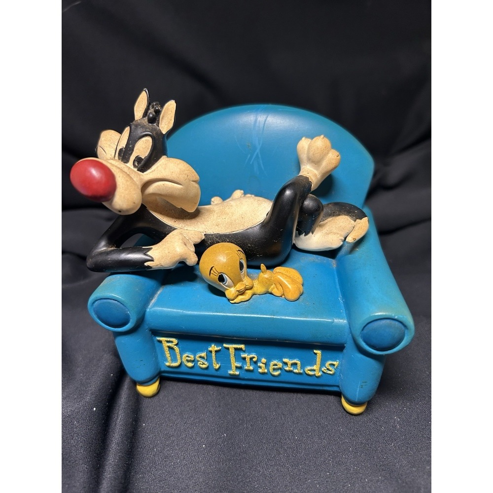 Looney Tunes Sylvester and Tweety Best Friends Mini Statue Musical RARE G43